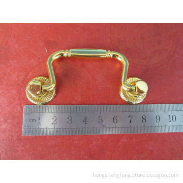 Box Handles, Wooden Box Handles, Zinc Alloy Gold Color Jewelry Box Handles